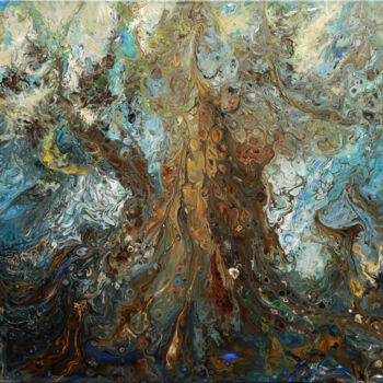 Malerei mit dem Titel "old oak" von Wladimir Lewtschenko, Original-Kunstwerk, Öl
