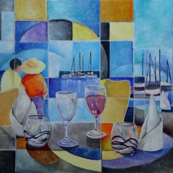 Painting titled "plein été" by Martine Woellet, Original Artwork, Oil