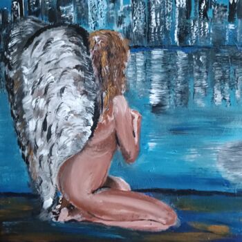 Peinture intitulée "corporation angel" par Wojciech Adalberto, Œuvre d'art originale, Acrylique