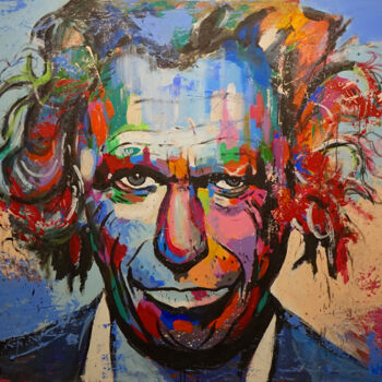 Peinture intitulée "Keith Richards" par Wojciech Bąbski, Œuvre d'art originale, Acrylique