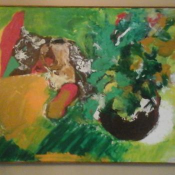 Painting titled "composition" by Wojciech Arp, Original Artwork, Oil