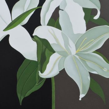 Peinture intitulée "lily" par Antoni Janusz Wojnarowski, Œuvre d'art originale, Huile