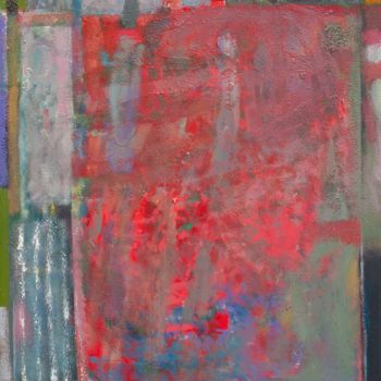 Malarstwo zatytułowany „Czerwone pole” autorstwa Wojciech Augustyn Plust, Oryginalna praca, Akryl