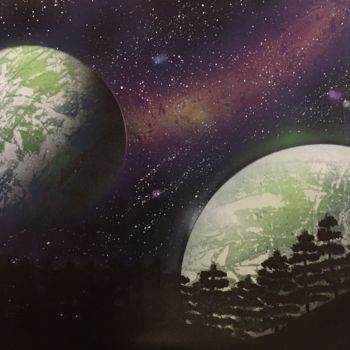 Painting titled "The View" by Wolfgang Mack, Original Artwork, Spray paint