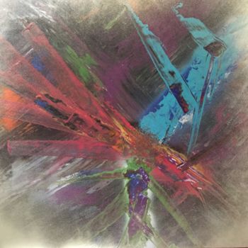 Painting titled "Silver Shadow" by Wolfgang Mack, Original Artwork, Spray paint