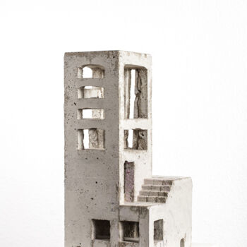 Sculpture titled "Fabrik" by Wolfgang Bittner, Original Artwork, Concrete