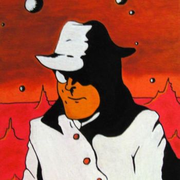 Painting titled "L'inconnu sur Mars" by Wolfonic, Original Artwork