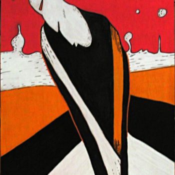 Malerei mit dem Titel "Nosferatu sur Mars" von Wolfonic, Original-Kunstwerk