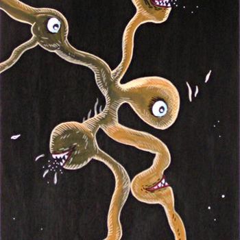 Painting titled "galaxie intestine" by Wolfonic, Original Artwork