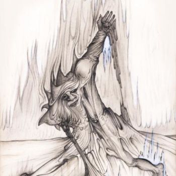 Dibujo titulada "the last monster" por Wolfonic, Obra de arte original