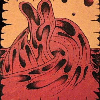 "Vague du désert" başlıklı Tablo Wolfonic tarafından, Orijinal sanat, Petrol