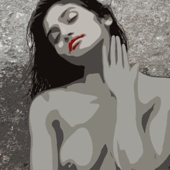 Arte digitale intitolato "Carmen grise" da Wolf Thiele, Opera d'arte originale, Lavoro digitale 2D
