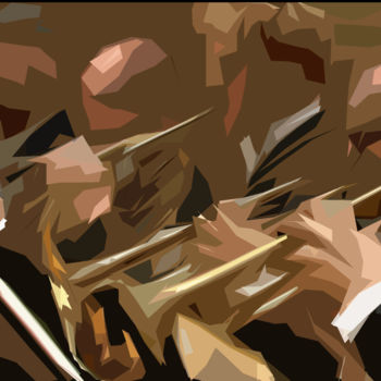 Digital Arts titled "Les trompettes" by Wolf Thiele, Original Artwork, 2D Digital Work