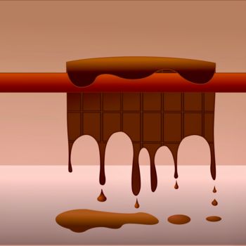 Artes digitais intitulada "Chocolat chaud - Ho…" por Wolf Thiele, Obras de arte originais, Trabalho Digital 2D