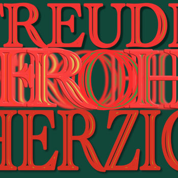 Arts numériques intitulée "Freude - Bonheur" par Wolf Thiele, Œuvre d'art originale, Travail numérique 2D