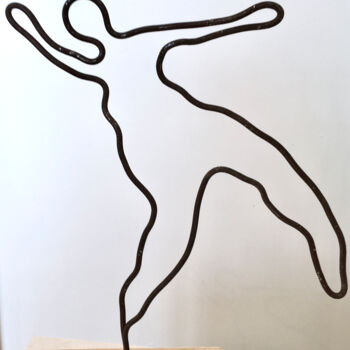 Sculpture intitulée "La danceuse" par Wolf Thiele, Œuvre d'art originale, Fil de fer