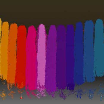 数字艺术 标题为“Cascade de couleurs…” 由Wolf Thiele, 原创艺术品, 2D数字工作