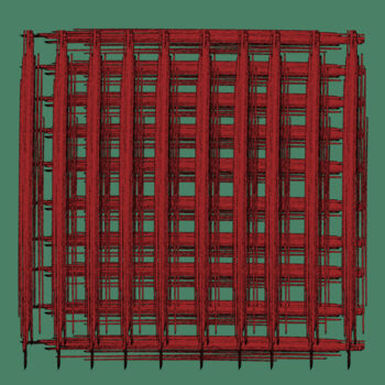 Arts numériques intitulée "Buissons rectangula…" par Wolf Thiele, Œuvre d'art originale, Travail numérique 2D