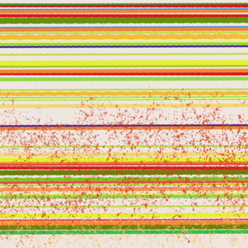 Digitale Kunst getiteld "Traits colorées 1" door Wolf Thiele, Origineel Kunstwerk, 2D Digital Work