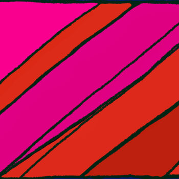 Digital Arts titled "Diagonales orange e…" by Wolf Thiele, Original Artwork, 2D Digital Work