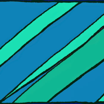 Arts numériques intitulée "Diagonales vert et…" par Wolf Thiele, Œuvre d'art originale, Travail numérique 2D