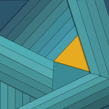 Arte digital titulada "Triangle jaune etc" por Wolf Thiele, Obra de arte original, Trabajo Digital 2D