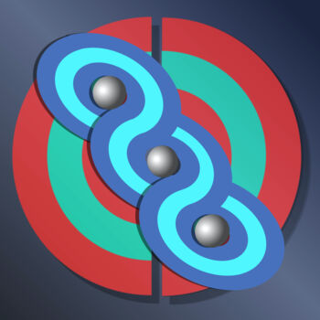 数字艺术 标题为“Circles et boules r…” 由Wolf Thiele, 原创艺术品, 2D数字工作