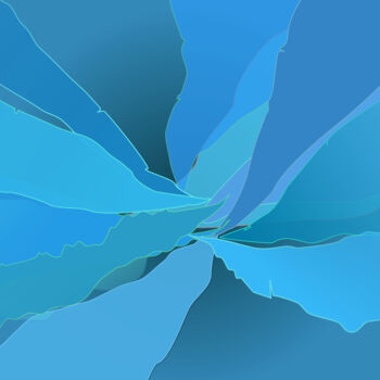 Painting titled "Voiles bleu" by Wolf Thiele, Original Artwork, 2D Digital Work