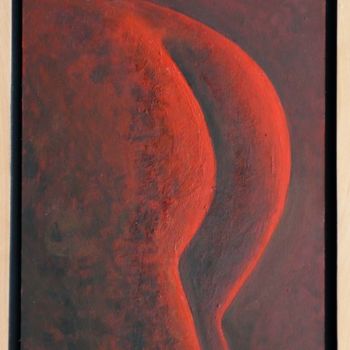 Peinture intitulée "popotin rouge" par Wolf Thiele, Œuvre d'art originale