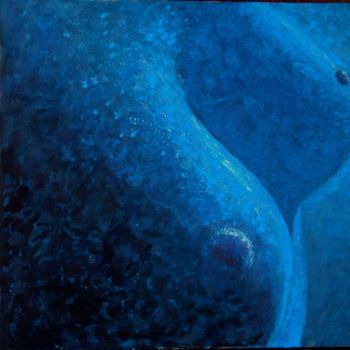 Schilderij getiteld "seins bleu" door Wolf Thiele, Origineel Kunstwerk
