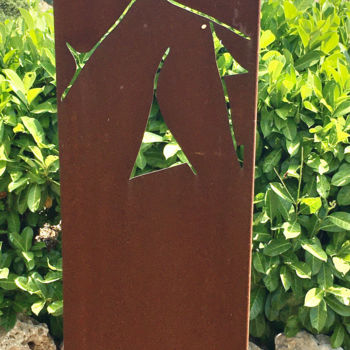 Sculpture titled "Clin d'oeuil - Auge…" by Wolf Thiele, Original Artwork, Metals