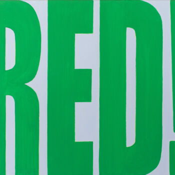 Peinture intitulée "RED!" par Wolk, Œuvre d'art originale, Acrylique Monté sur Châssis en bois