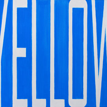Peinture intitulée "Orwell Yellow" par Wolk, Œuvre d'art originale, Acrylique Monté sur Châssis en bois
