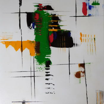 Malerei mit dem Titel "Tableau toile coton…" von M.Woloszyn, Original-Kunstwerk, Acryl