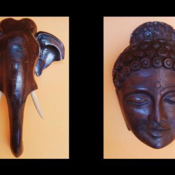 Sculpture titled "ARTWORKS" by Laxmisri Handicrafts,Thrissur, Original Artwork, Wood