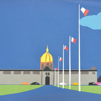 Collages titled "Invalides" by Wa Wong, Original Artwork, Collages