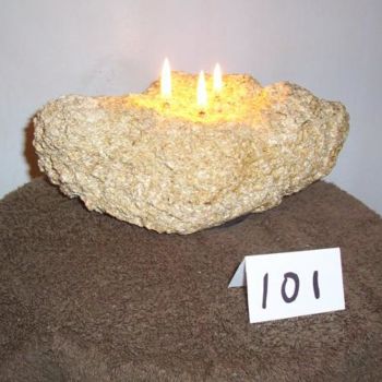 Artisanat intitulée "Rock Candles" par Lane Daniel, Œuvre d'art originale