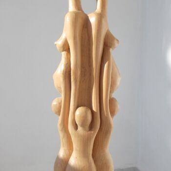 Sculpture intitulée "kibele-5" par Hasan Canel, Œuvre d'art originale, Bois