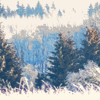 Картина под названием "Зимние кружева" - Владимир Калягин, Подлинное произведение искусства, Другой