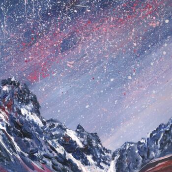 Картина под названием "Star night" - Валентина Гарматюк (WowValentine), Подлинное произведение искусства, Акрил