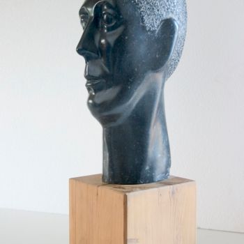 Sculpture titled "His-head" by Wojciech Pietranik, Original Artwork, Stone