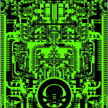 Digital Arts titled "Hi-TEK 1" by Grzegorz Wroblewski, Original Artwork, 2D Digital Work