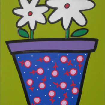 Pittura intitolato "vaso di fiori .jpg" da Jaco, Opera d'arte originale, Acrilico