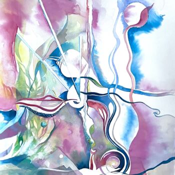 Peinture intitulée "MY SECRET" par Ella Prakash, Œuvre d'art originale, Aquarelle