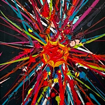 "Neurone 4" başlıklı Tablo Xale tarafından, Orijinal sanat, Akrilik Ahşap Sedye çerçevesi üzerine monte edilmiş