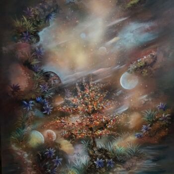 Painting titled "Automne" by Xandare, Original Artwork, Oil