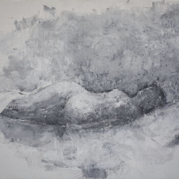 Pintura titulada "Enceinte couchée" por Xavier Auffret, Obra de arte original, Acrílico Montado en Bastidor de camilla de ma…