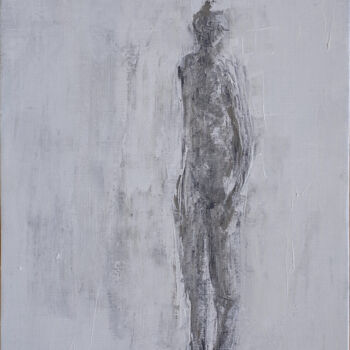 Painting titled "JUST A MAN" by Xavier Auffret, Original Artwork, Acrylic Mounted on Wood Stretcher frame