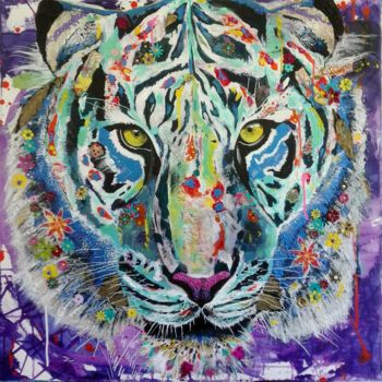 Painting titled "Tigre" by Xc, Original Artwork, Acrylic