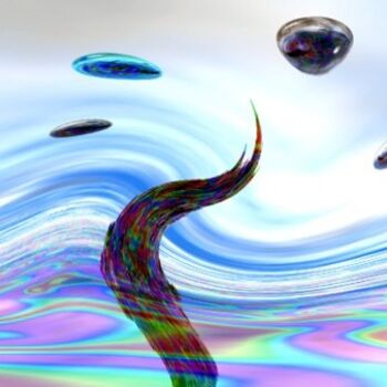 Digital Arts titled "RubyAt-Swirl" by Xavier Crepin, Original Artwork